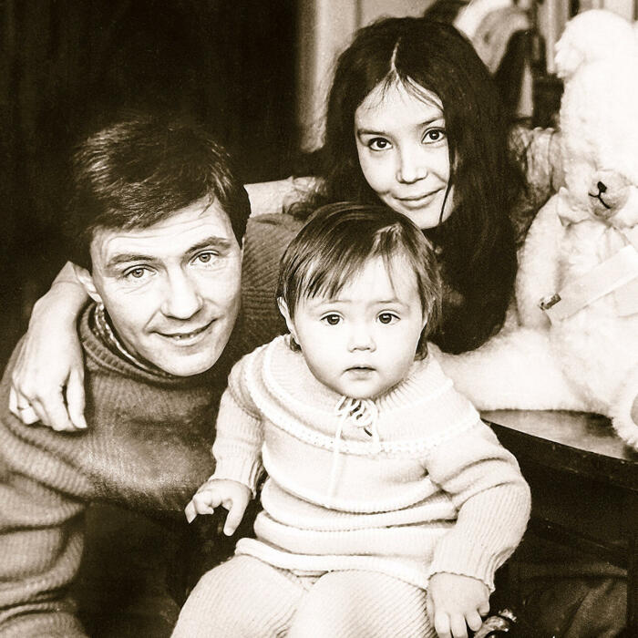 Наталья Аринбасарова и Николай Двигубский с дочкой Катей.