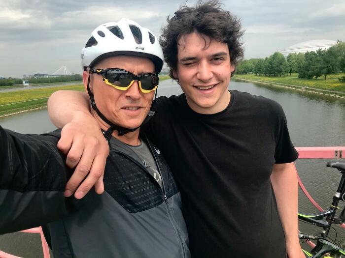 Филипп Бегак с отцом. 