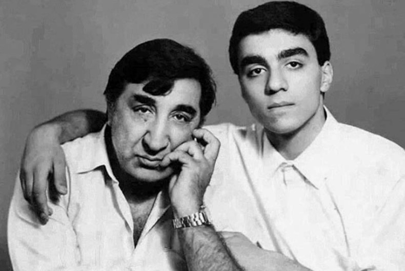 Фрунзик Мкртчян и сын Вазген. Фрунзик Мкртчян и сын Вазген.