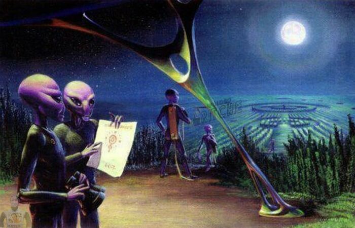 Одной из версий были проделки инопланетян. Одной из версий были проделки инопланетян.