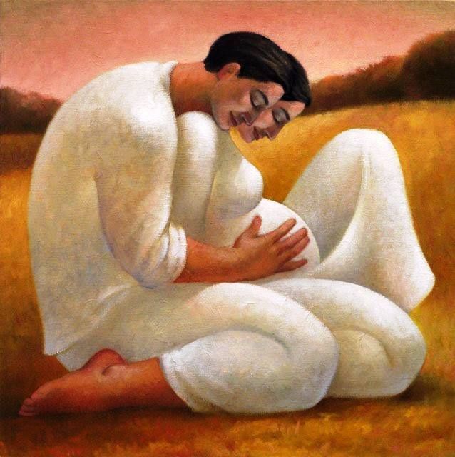 В медицине существует термин синдром кувалды, когда муж очень переживает из-за беременности жены.