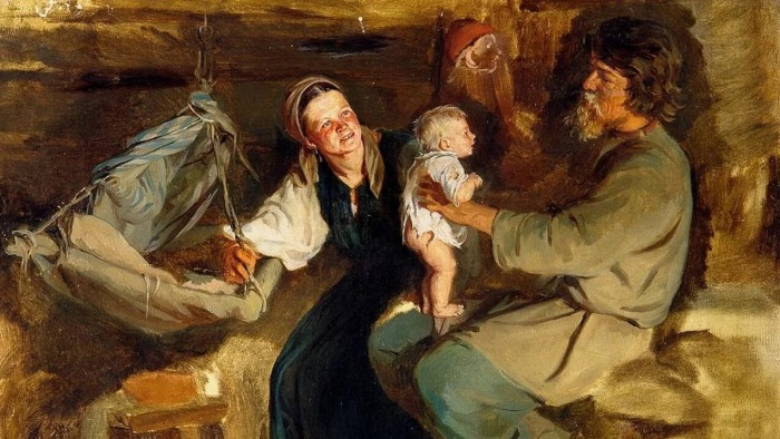 Пока женщина кормила младенца грудью, муж не смел к ней прикасаться. Пока женщина кормила младенца грудью, муж не смел к ней прикасаться.