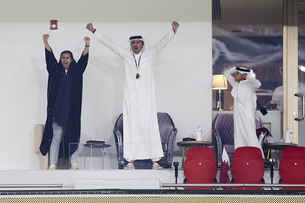 Эмир Катара Тамим ибн Хамад аль-Тани на чемпионате мира по футболу в Катаре