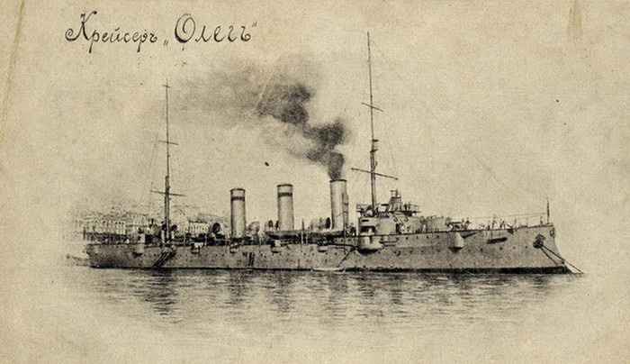 Крейсер «Олег» в Ревеле, 1913 год.
