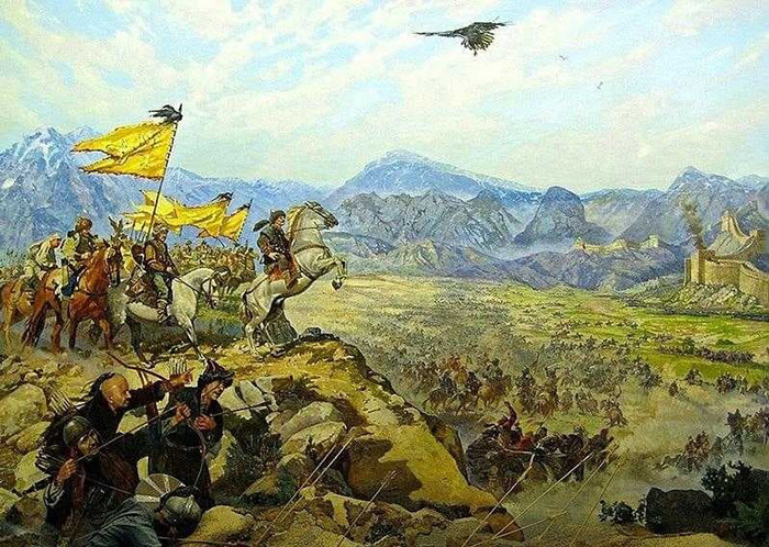 Битва при Байдэне на картине неизвестного художника.