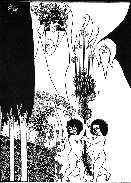Иллюстрация Бердслея «Саломея и царь Ирод».