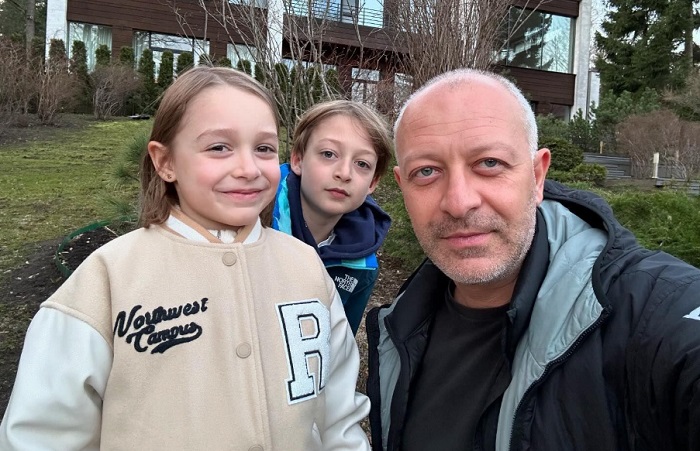 Арчил Геловани с детьми