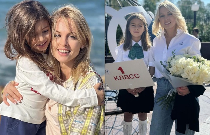 Янина Студилина с дочкой Аней.