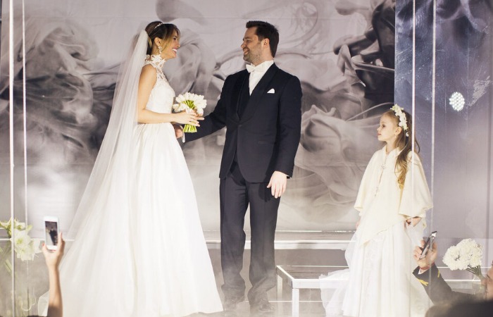 Виталий Гогунский с Ириной Маирко и Миланой./Фото: nazametke.com