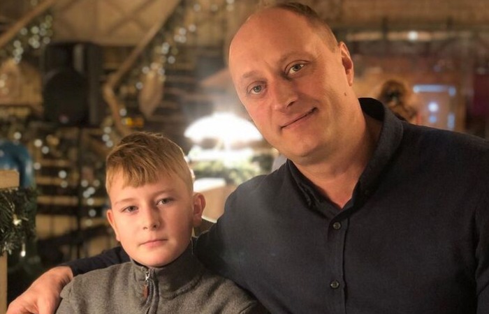 Андрей Зибров с сыном. Андрей Зибров с сыном.