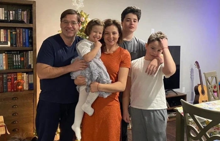 Анна Банщикова с семьей.