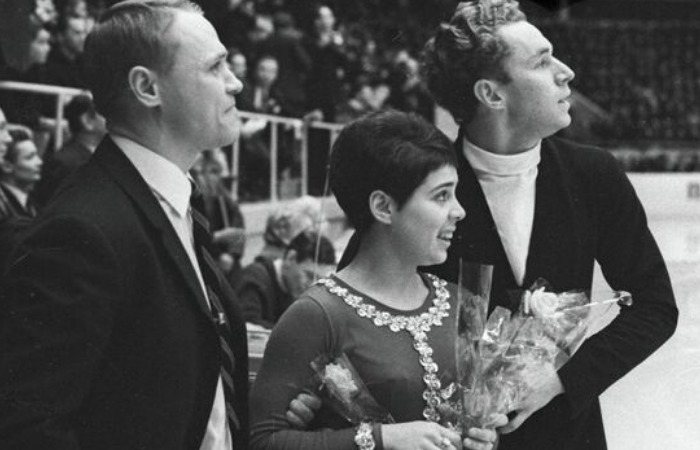 Станислав Жук с Ириной Родниной и Алексеем Улановым.