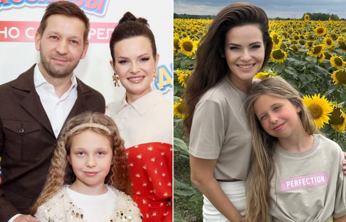 Анна Пескова с мужем и дочкой.