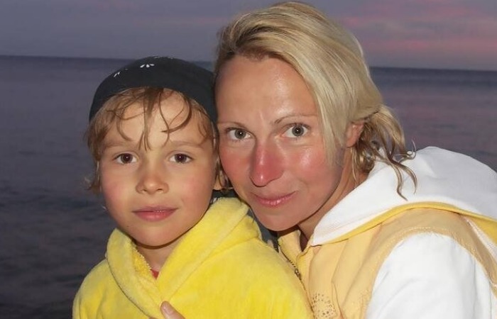 Лена Василек с сыном Иваном.