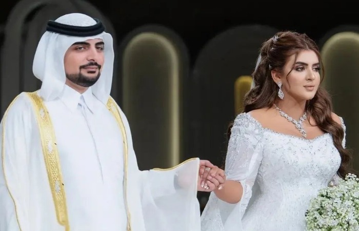 Принцесса Махра с мужем.