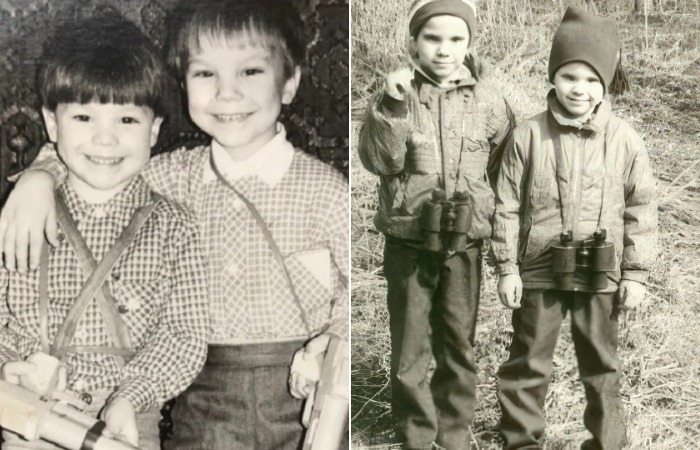 Алексей Чадов с братом в детстве. Алексей Чадов с братом в детстве.