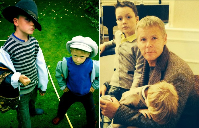 Илья Соколовский с детьми.