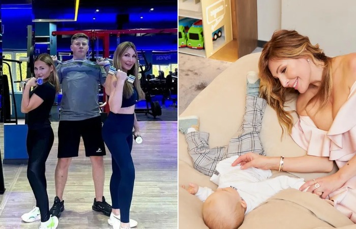 Наталья Бочкарева с детьми.