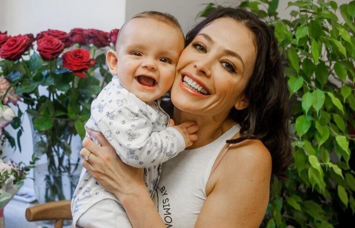 Екатерина Волкова с внуком.