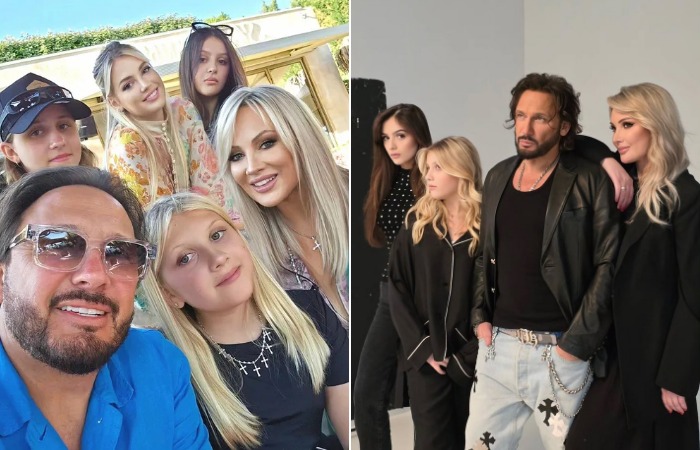 Стас Михайлов с женой и дочками. Стас Михайлов с женой и дочками.