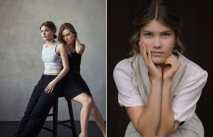 Анна Южакова с Адель и Оливией. Анна Южакова с Адель и Оливией.