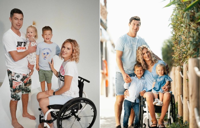 Мария Комиссарова с семьей.