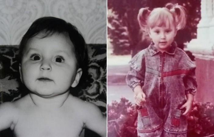 Анна Асти в детстве.