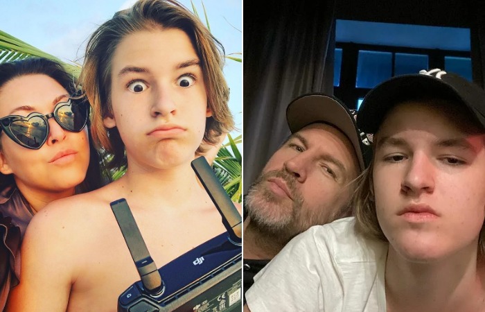 Артем Черницын с родителями.