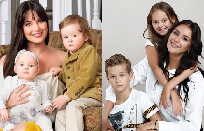 Оксана Федорова с детьми. Оксана Федорова с детьми.