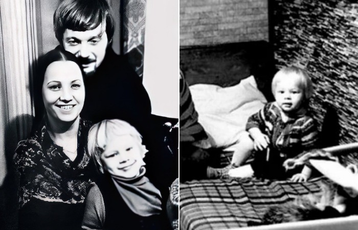 Олеся Рудакова в детстве с родителями. Олеся Рудакова в детстве с родителями.