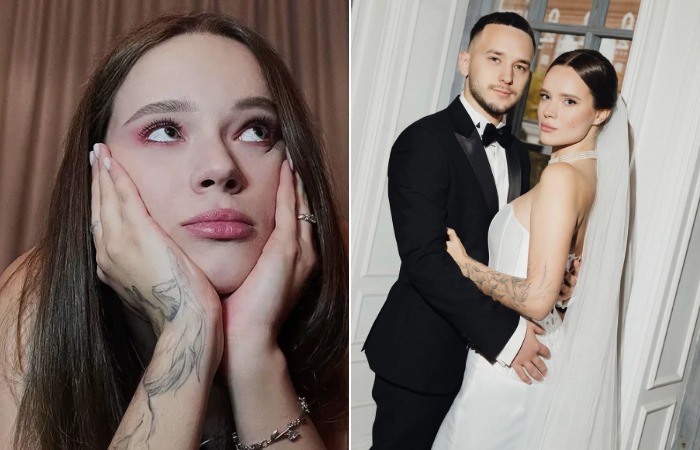 Алена Политова с мужем.