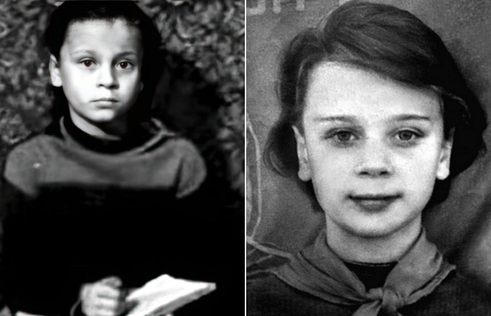 Любовь Полищук в детстве.