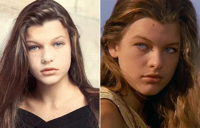 Милла Йовович в молодости.