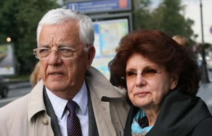 Раймонд Паулс с женой.