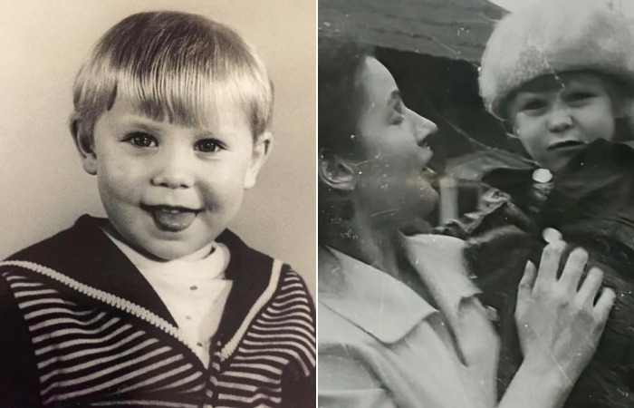 Митя Фомин в детстве с мамой. Митя Фомин в детстве с мамой.