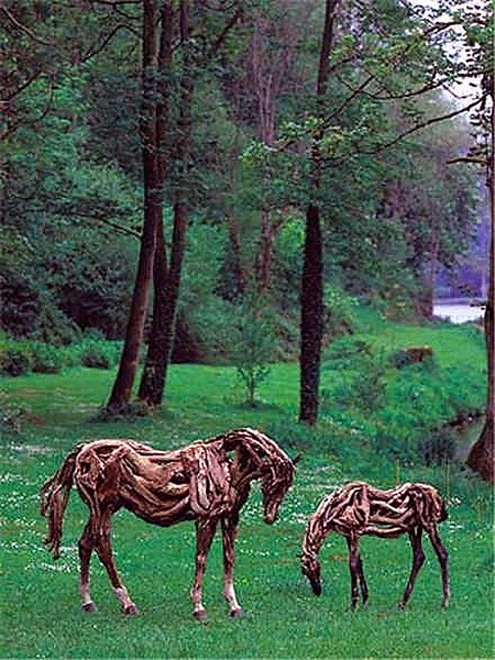 Морские лошади – удивительные деревянные скульптуры от Хизер Янск (Heather Jansch)