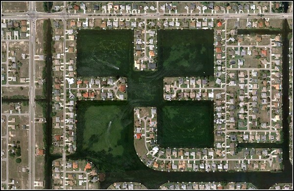 Урбанистическая живопись. Спутниковые снимки Флориды