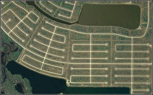 Урбанистическая живопись. Спутниковые снимки Флориды