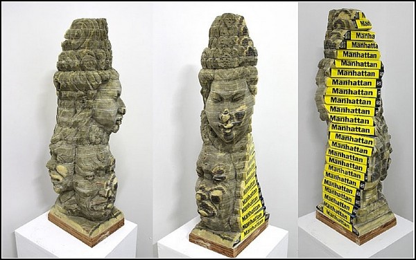 Скульптуры из старых телефонных справочников от Long-Bin Chen