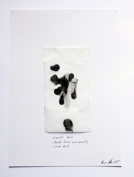 Launch mail. Read mail. Close mail, Multi-touch Finger Paintings, Evan Roth