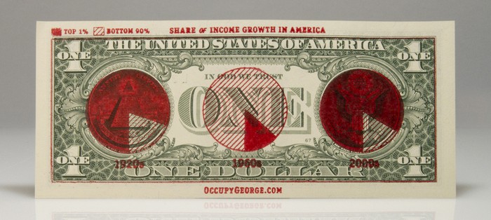 Occupy George – антикапиталистические доллары в рамках акции Захвати Уолл-Стрит