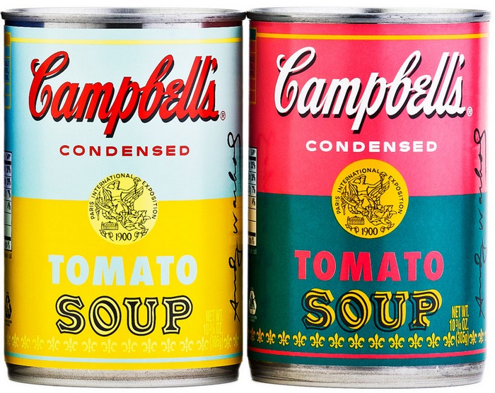 Партия супа Campbell с дизайоном от Энди Уорхола