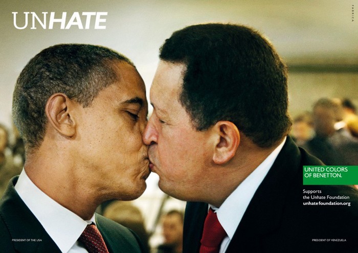 Барак Обама и Уго Чавес, Unhate, United Colors of Benetton