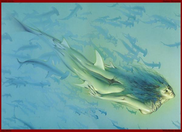 Еще одна русалка от Hajime Sorayama