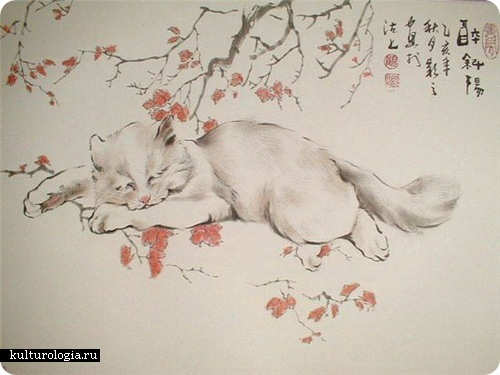 Теплые коты от Gu Yingzhi.