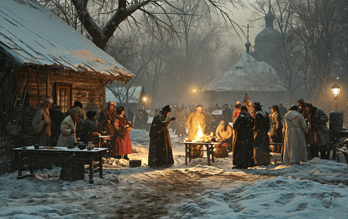 Новогодние праздники в России 19 века / Изображение: kulturologia.ru