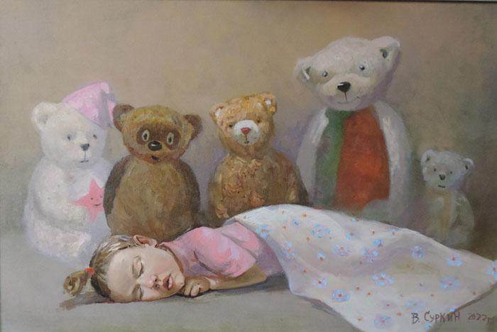 Художник Суркин В.В., картина «Маша и медведи», 2022 год.