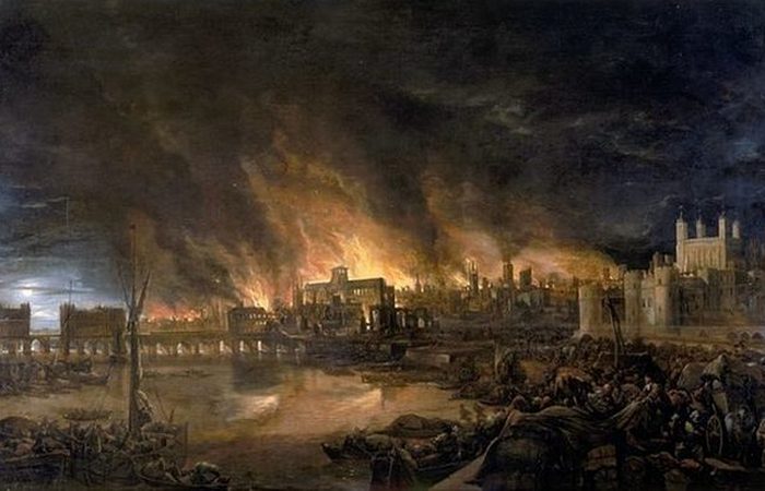 Великий лондонский пожар 1666 года.