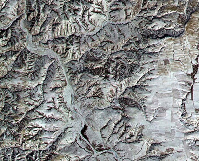 Великая китайская стена с космоса фото
