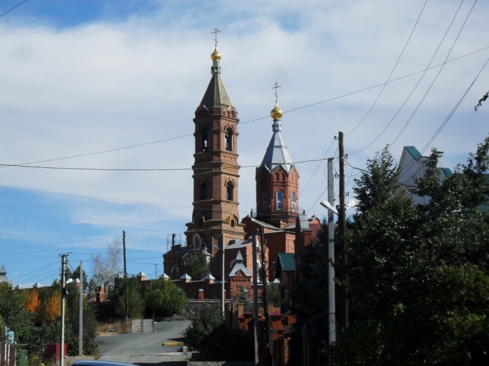 Восстановленная церковь на горе Преображенской.